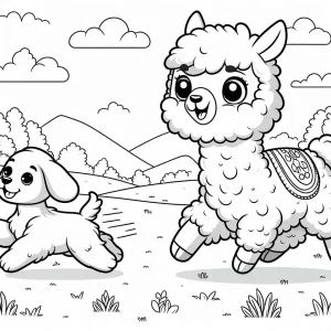 coloriage Alpaga en ligne