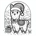 coloriage Alpaga pour enfant