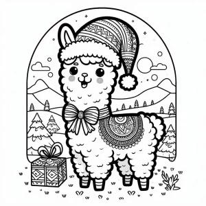 coloriage Alpaga pour enfant