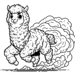 coloriage Alpaga pour enfant de 6 ans