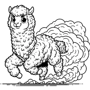 coloriage Alpaga pour enfant de 6 ans