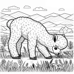 coloriage Alpaga educatif pour enfant