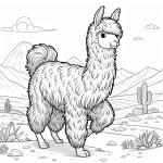 coloriage Alpaga gratuit a imprimer
