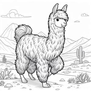 coloriage Alpaga gratuit a imprimer