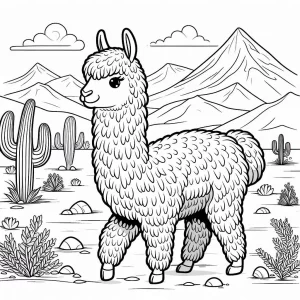 coloriage Alpaga à imprimer a4