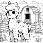 coloriage Alpaga pour enfants