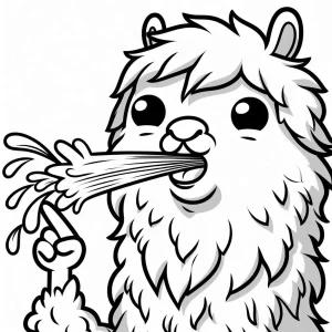 coloriage Alpaga pour enfants