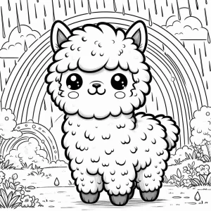 télécharger coloriage Alpaga gratuit