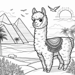 coloriage Alpaga d