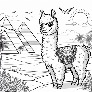 coloriage Alpaga d
