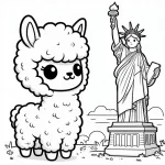 coloriage Alpaga pour enfant