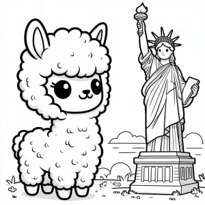 coloriage Alpaga pour enfant