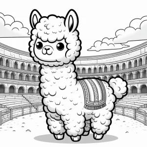 coloriage Alpaga pour enfant de à imprimer