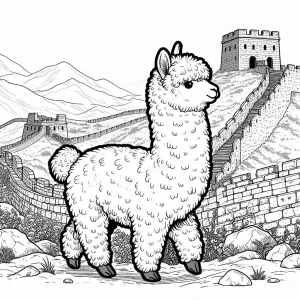 coloriage Alpaga d