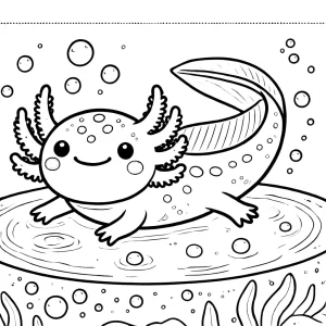 coloriage Axolotl à imprimer