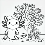 coloriage Axolotl à imprimer gratuitement