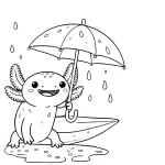 coloriage Axolotl pour primaire