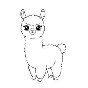 coloriage Bébé alpaga de pour enfants