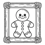 coloriage Bonhomme en pain d’épice à imprimer pdf