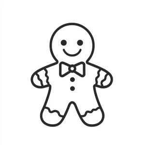 coloriage Bonhomme en pain d’épice en ligne