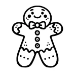 coloriage Bonhomme en pain d’épice a colorier en ligne