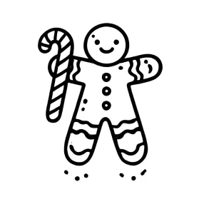 coloriage Bonhomme en pain d’épice a imprimer pour enfant de 4 ans