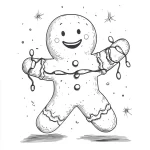 coloriage Bonhomme en pain d’épice gratuit