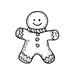 a imprimer coloriage Bonhomme en pain d’épice gratuit