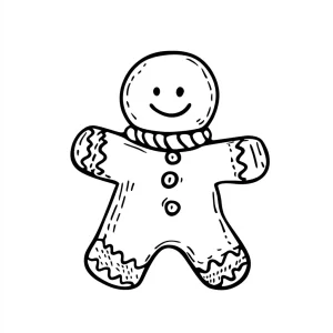 coloriage Bonhomme en pain d’épice gratuit