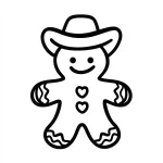 coloriage Bonhomme en pain d’épice pour primaire
