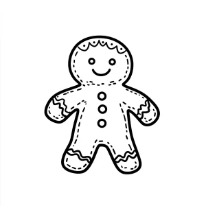 coloriage Bonhomme en pain d’épice à imprimer a4