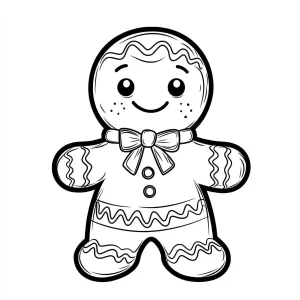imprimer coloriage Bonhomme en pain d’épice