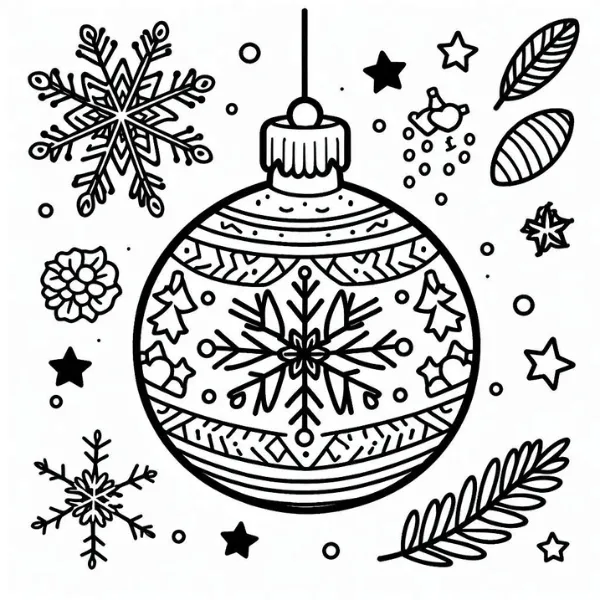 Tranh tô màu Boule De Noel