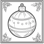 coloriage Boule De Noel pour enfants