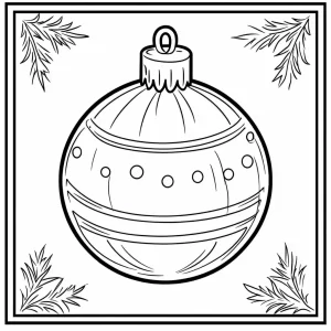coloriage Boule De Noel pour enfants