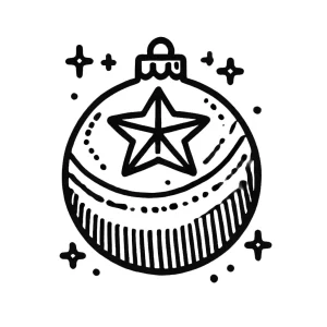 coloriage Boule De Noel pour enfants