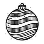 coloriage Boule De Noel educatif pour enfant