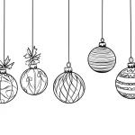 coloriage Boule De Noel pour enfant de 5 ans