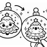 coloriage Boule De Noel pour enfant de 8 ans