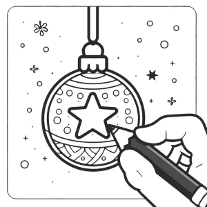 coloriage Boule De Noel pour bebe a imprimer