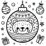 coloriage Boule De Noel à imprimer pdf gratuit