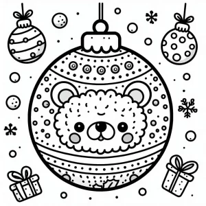 coloriage Boule De Noel à imprimer pdf gratuit