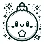 coloriage Boule De Noel et découpage à imprimer