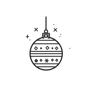coloriage Boule De Noel à imprimer