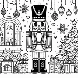 coloriage Casse noisette et découpage à imprimer