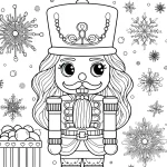 coloriage Casse noisette à imprimer pour enfant de 2 ans