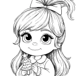 coloriage Cindy Lou et decoupage