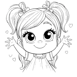 coloriage Cindy Lou à imprimer pour enfant de 12 ans