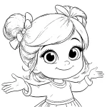 coloriage Cindy Lou gratuit à imprimer