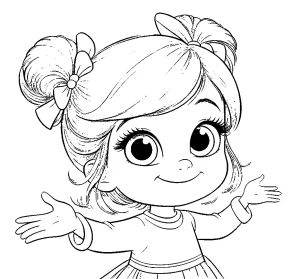 coloriage Cindy Lou gratuit à imprimer